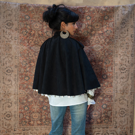 Suede Coins Ghenaya Cape