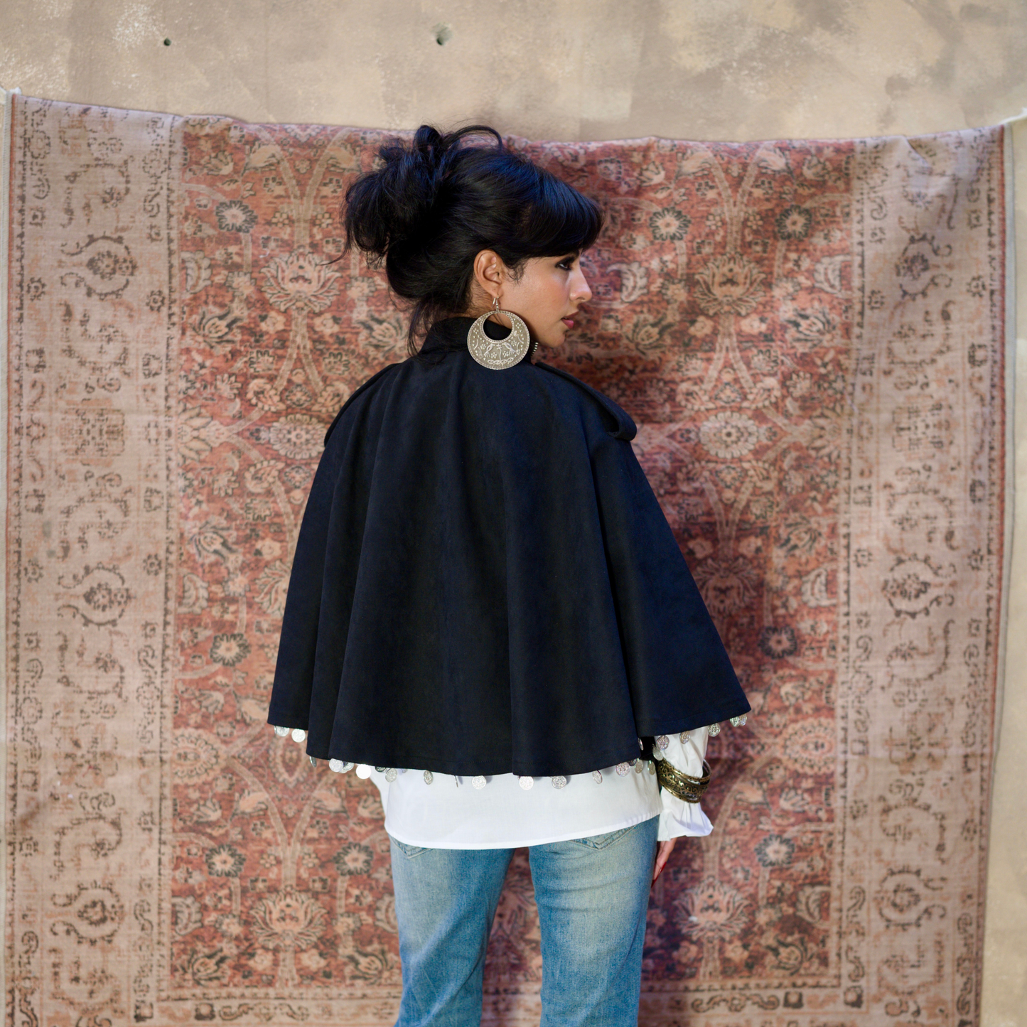 Suede Ghenaya Cape